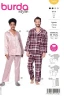 Patron Burda 5956 - Pyjama UNISEX classique et confortable pour elle et lui (M, L, XL)