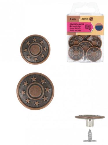 Boutons Jeans bronze
