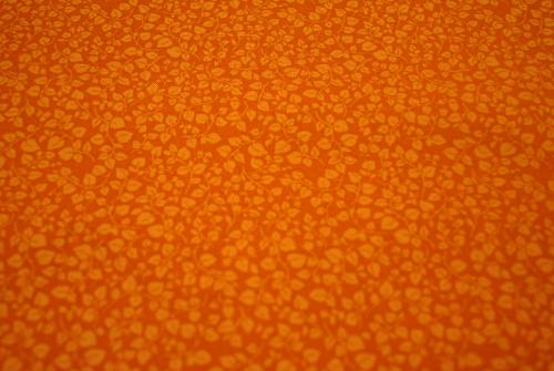 tissu coton orange avec branche