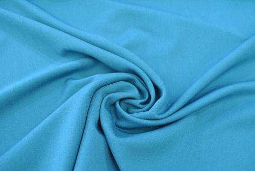 tissu polyester viscose bleu canard