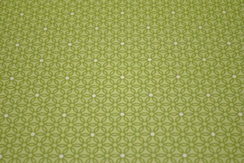 Tissu coton rond fond vert
