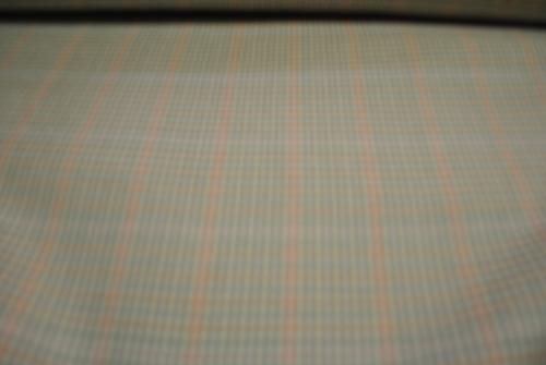 tissu rayure orange et gris