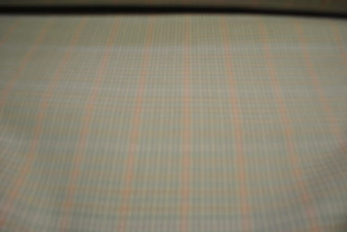 tissu rayure orange et gris