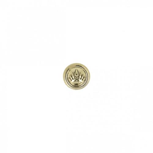 BOUTON COURONNE OR 18MM