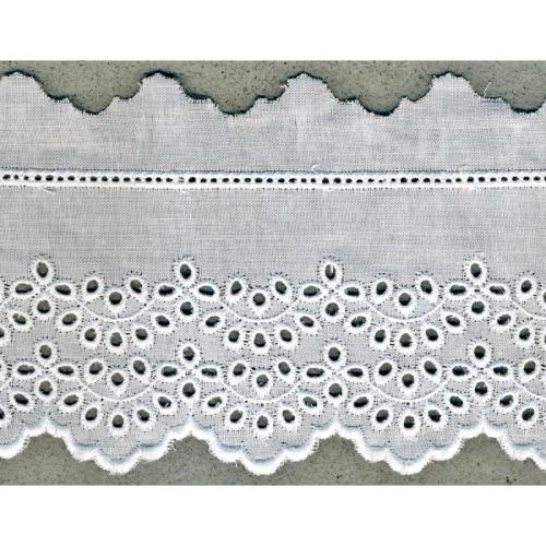 BRODERIE ANGLAISE 65 MM blanche