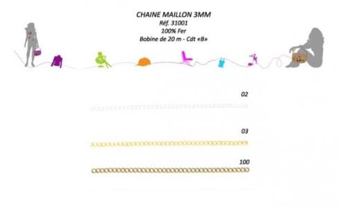 CHAINE MAILLON 3MM