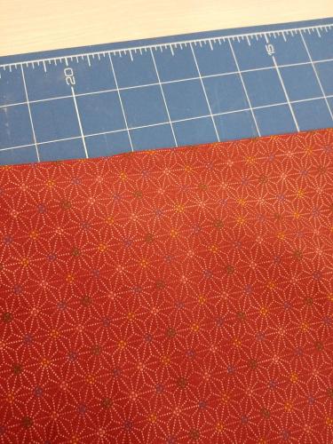 tissu coton point hermes rouge