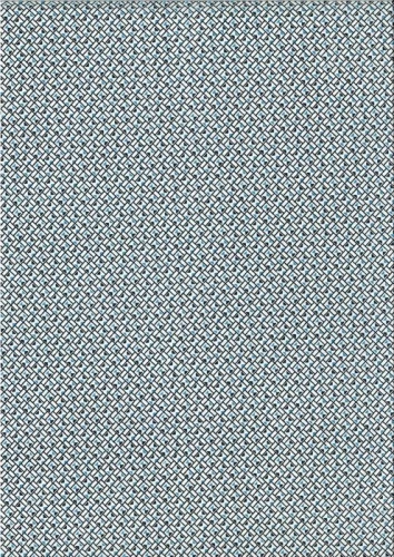tissu coton carre géométrique blanc ciel