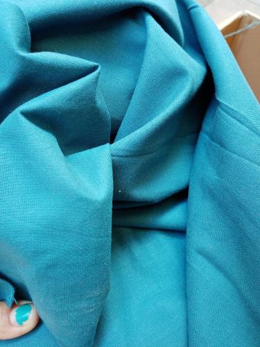 Tissu coton uni bleuet
